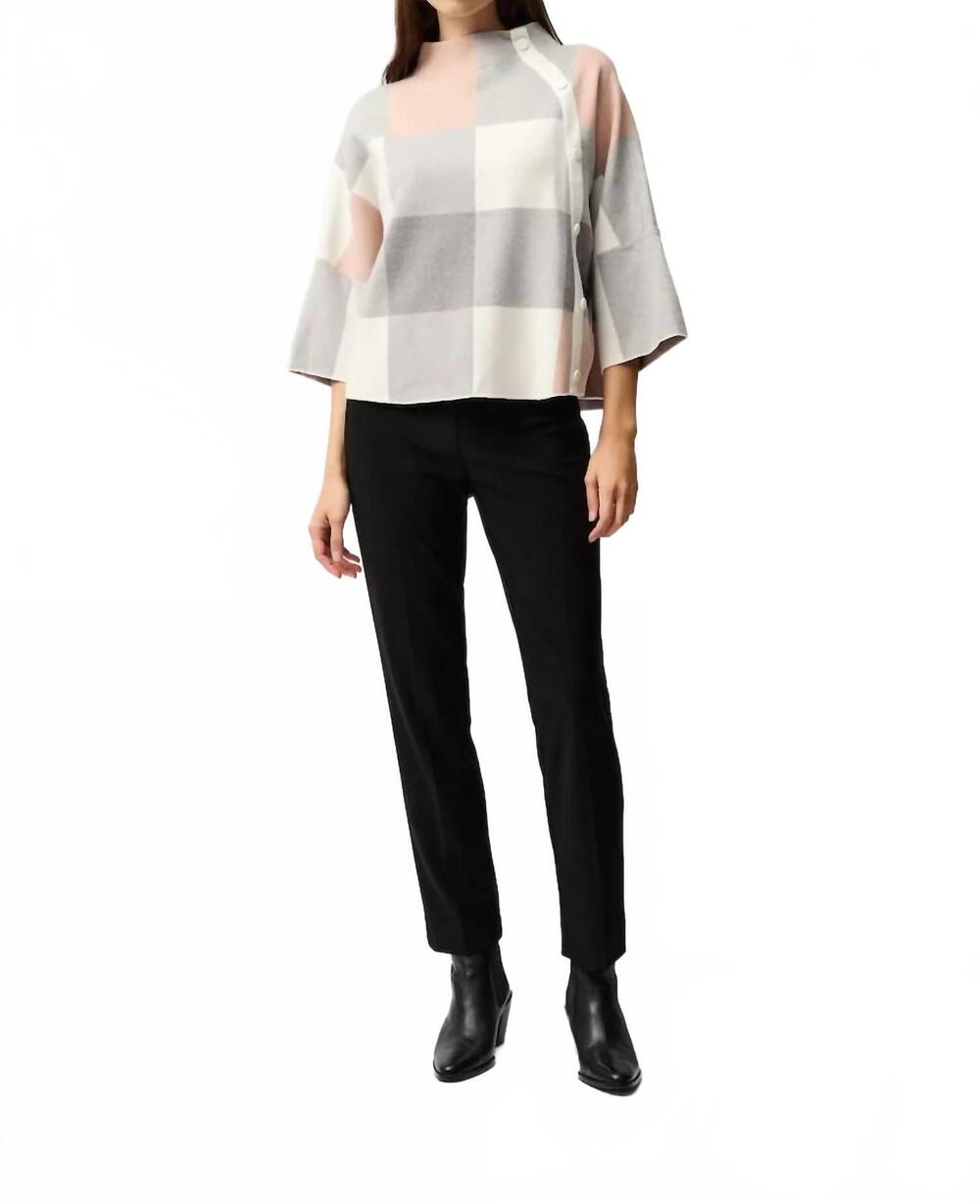 NEW JOSEPH RIBKOFF elastic waist pants in black
